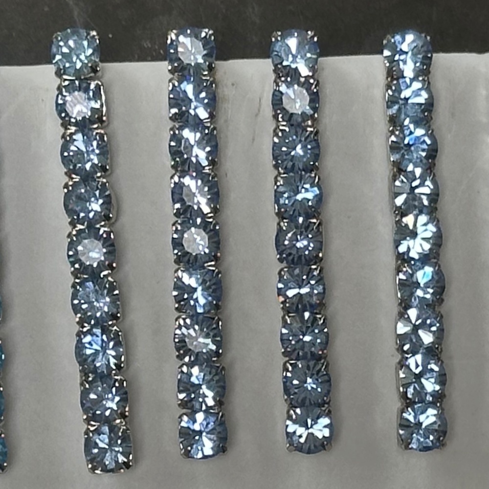 Danny Pollak Light Sapphire Swarovski Crystal Bobby Pin (#3) - 2.5 in. - Picture 3 of 10
